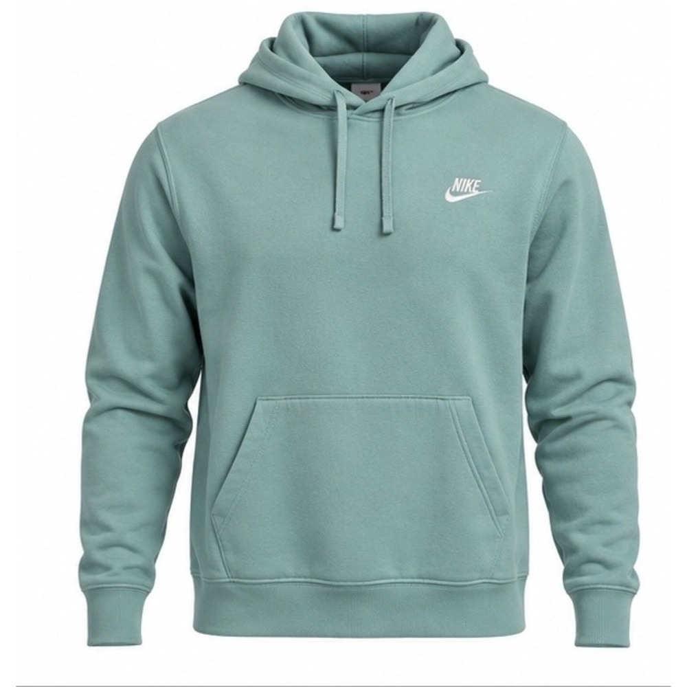 Nike Sportswear Club Fleece Hoodie Teal Green Womens Medium Casual Streetwear